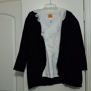 Black knit cardigan